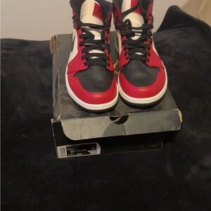 Jordan Red and Black Sneakers